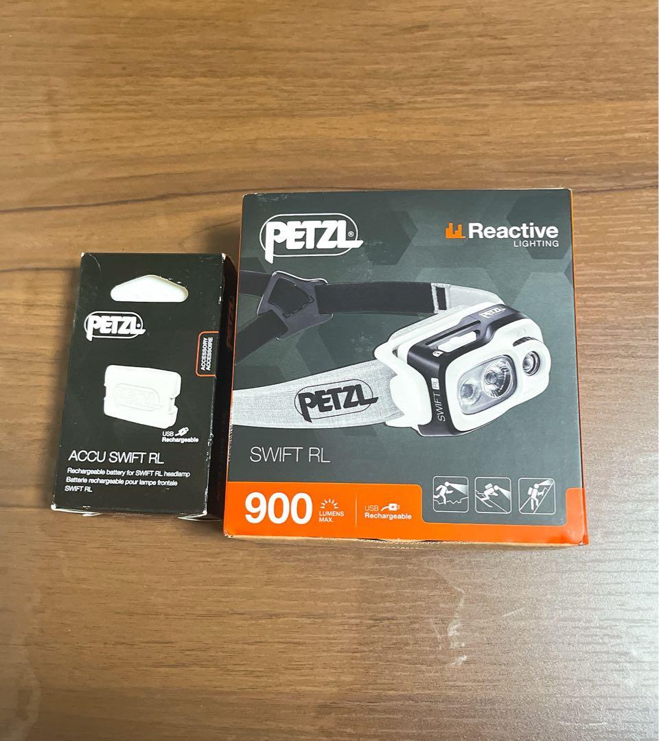 新品‼️PETZL(ペツル) スイフトRL ヘッドライト、予備バッテリーセット