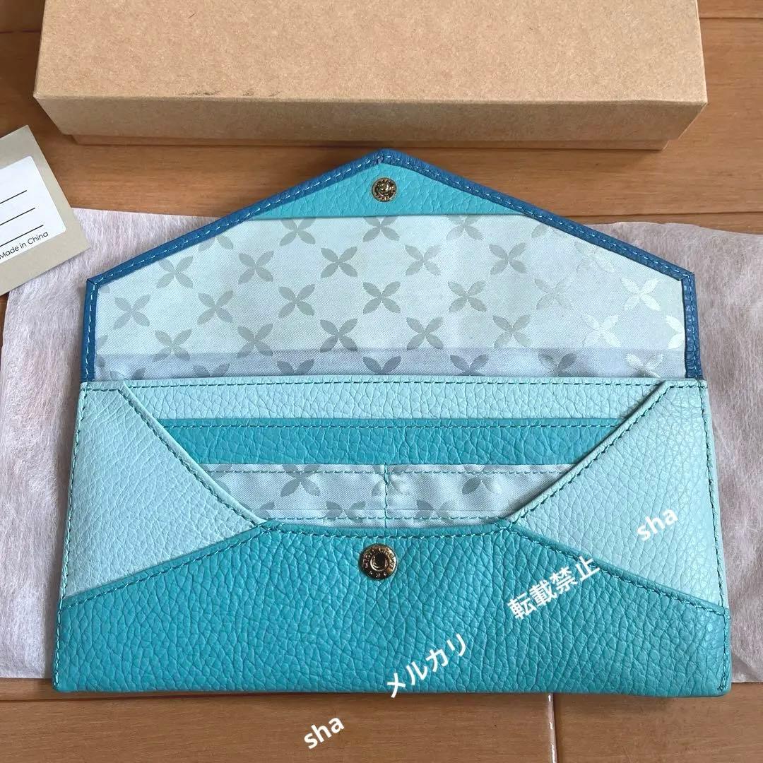 zucchero filato　カウレザー　長財布　ブルー　ズッケロフィラート