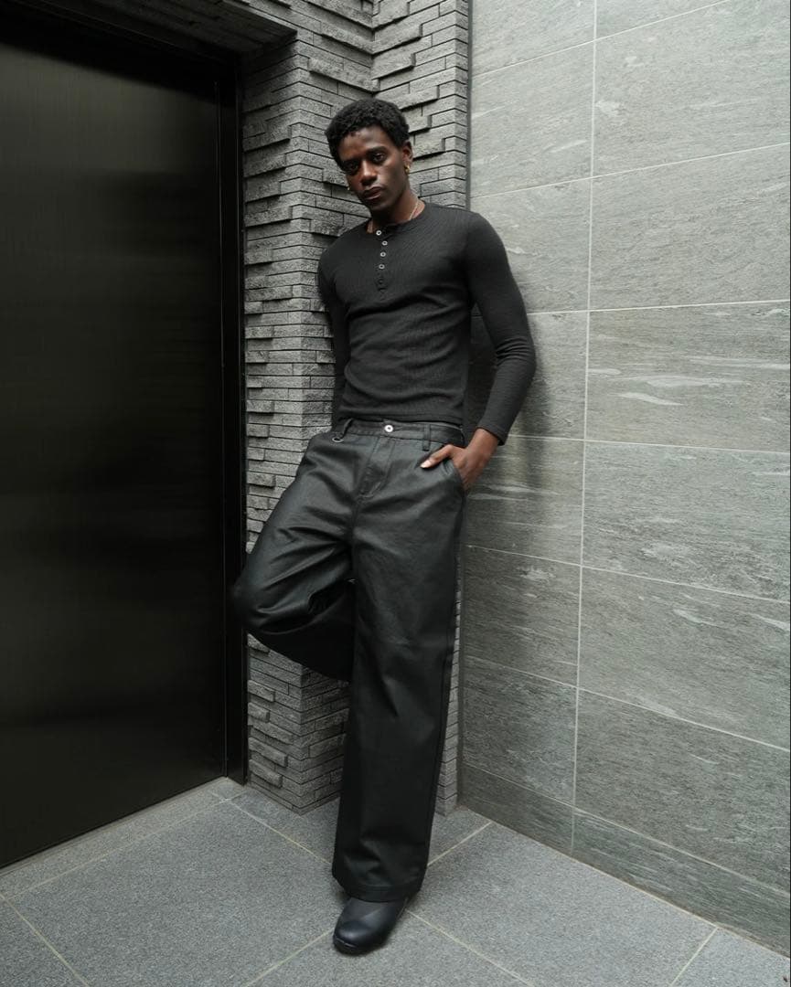 Asapmode Stacked Oil Coating Pants Lサイズ