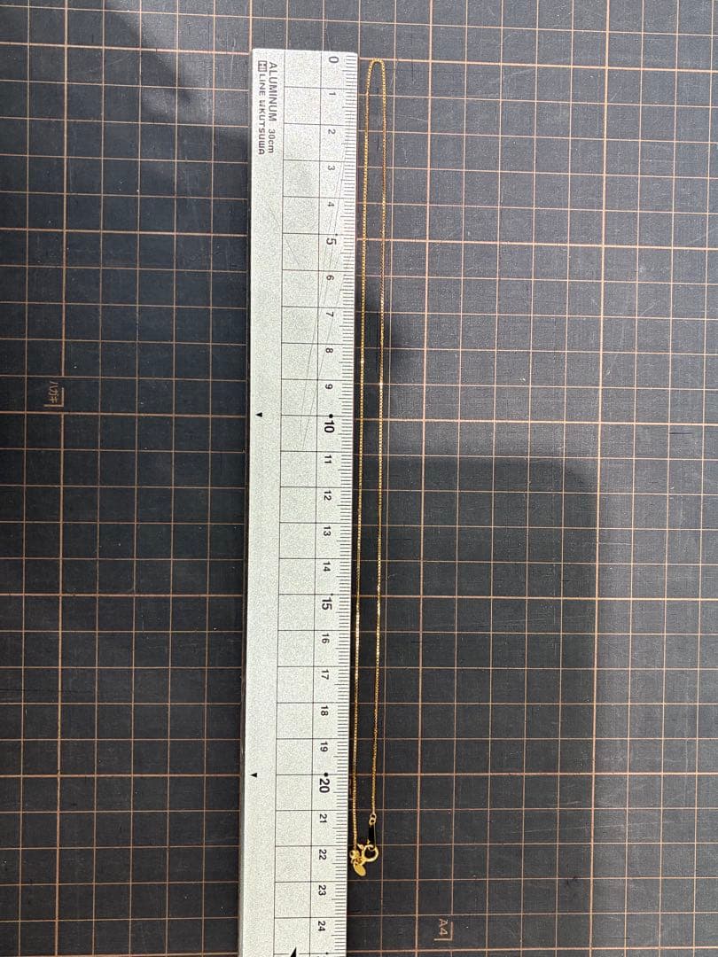 16 K18チェーンネックレス　45㌢ 0.8㍉幅