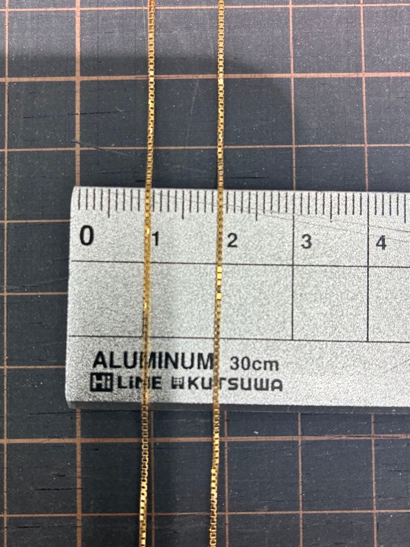 16 K18チェーンネックレス　45㌢ 0.8㍉幅