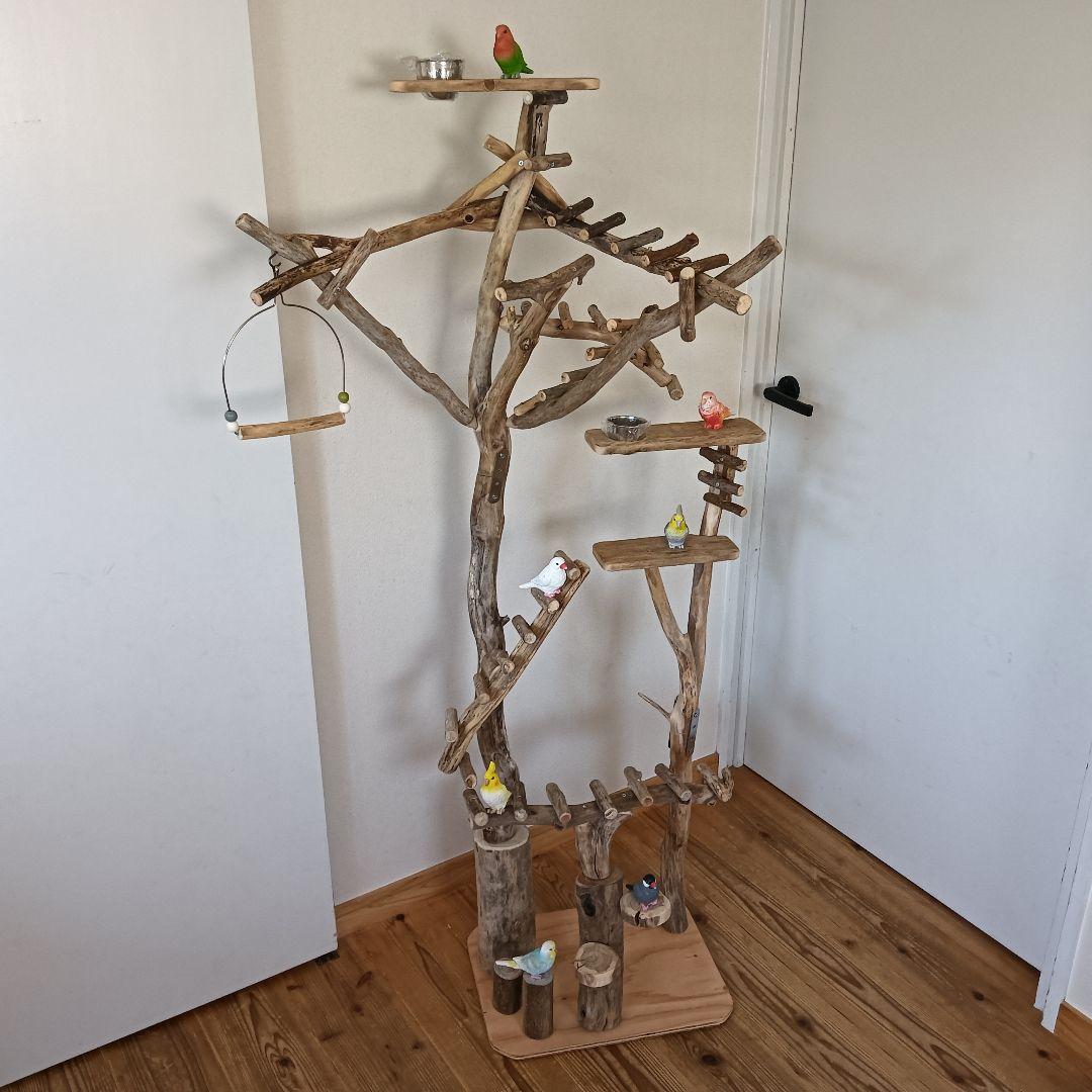 バードアスレチックジム大型 ③ 天然木 自然木 流木 インコ おもちゃ