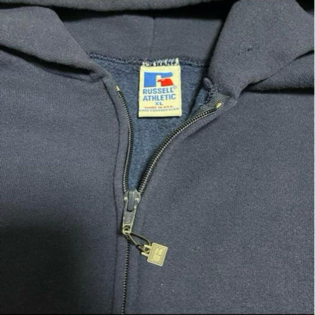 90s Russell usa製 無地 フルジップパーカー