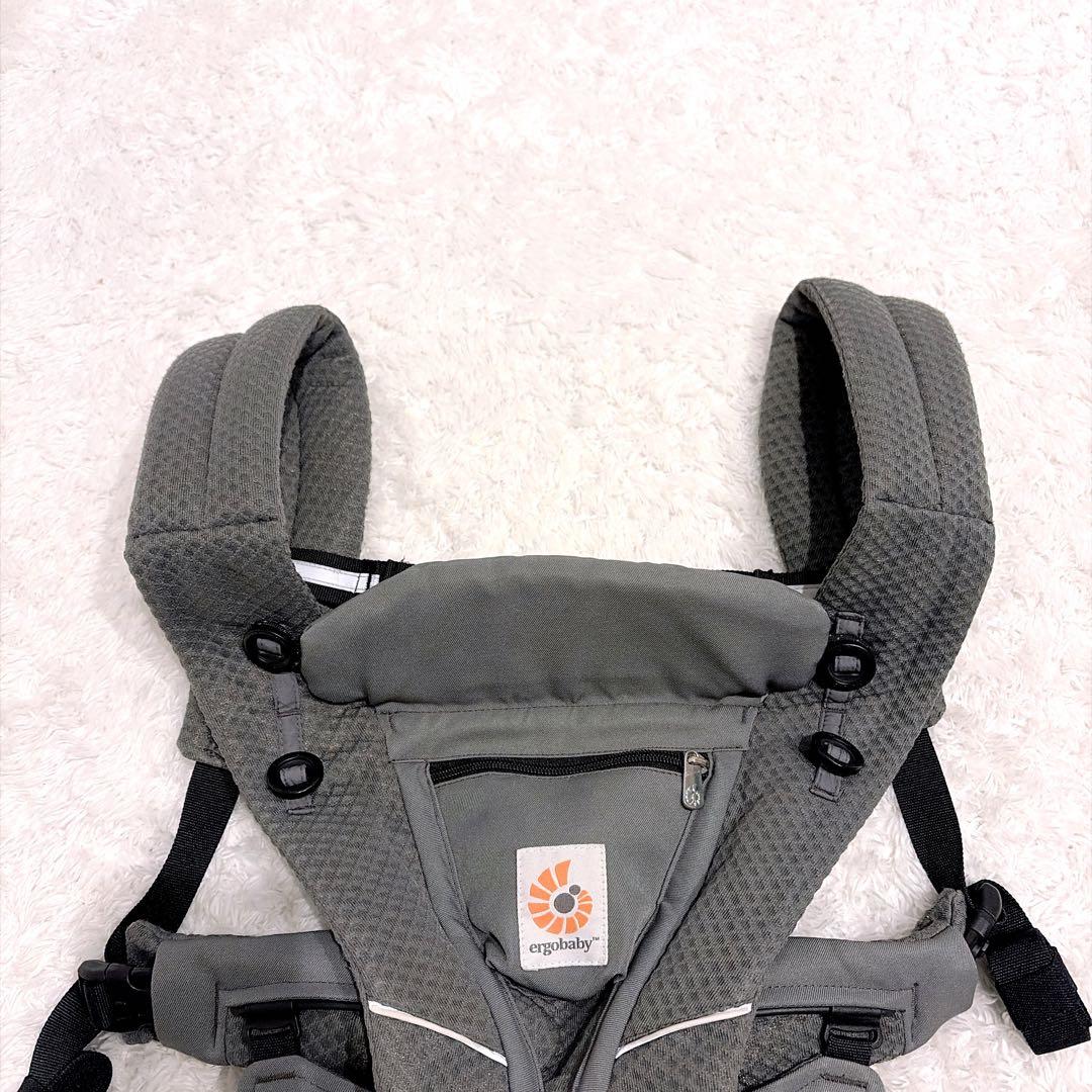 エルゴベビー 美品✨オムニブリーズ　抱っこ紐 グラファイトグレー　メッシュ新生児