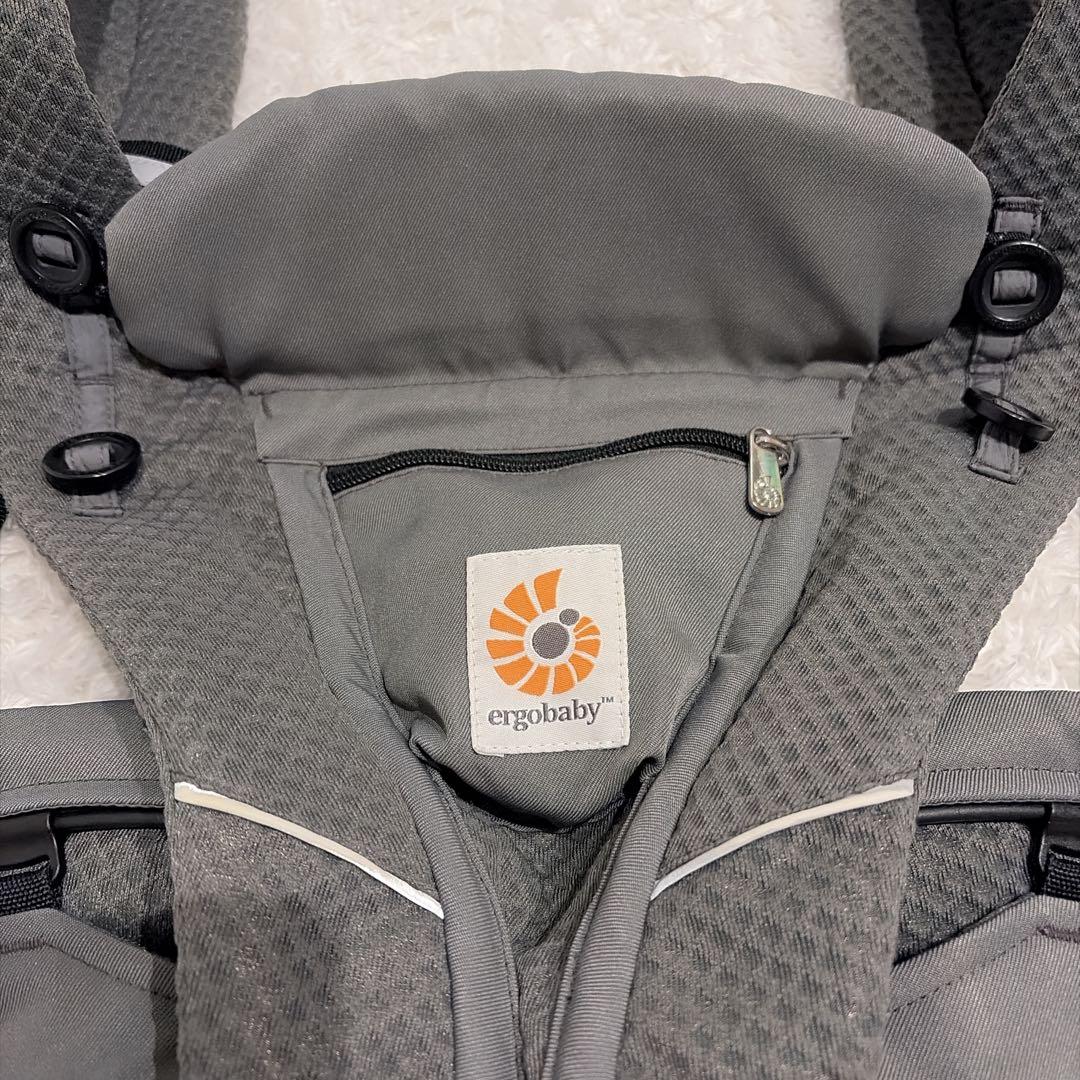 エルゴベビー 美品✨オムニブリーズ　抱っこ紐 グラファイトグレー　メッシュ新生児