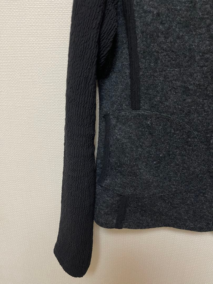 トップス HUG YOUR SKIN Round collar knit jacket