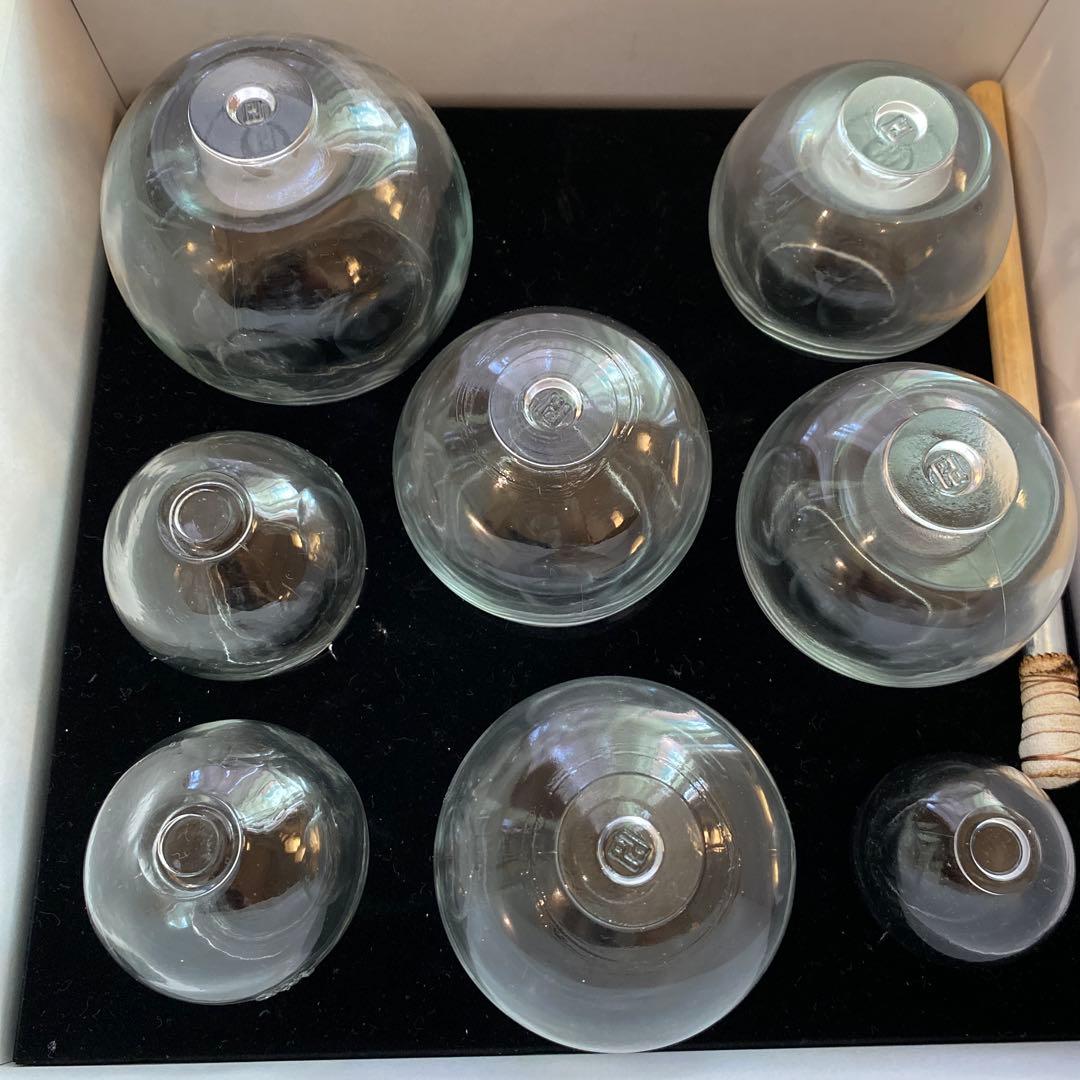 カッピング　吸い玉ガラス　9点セット