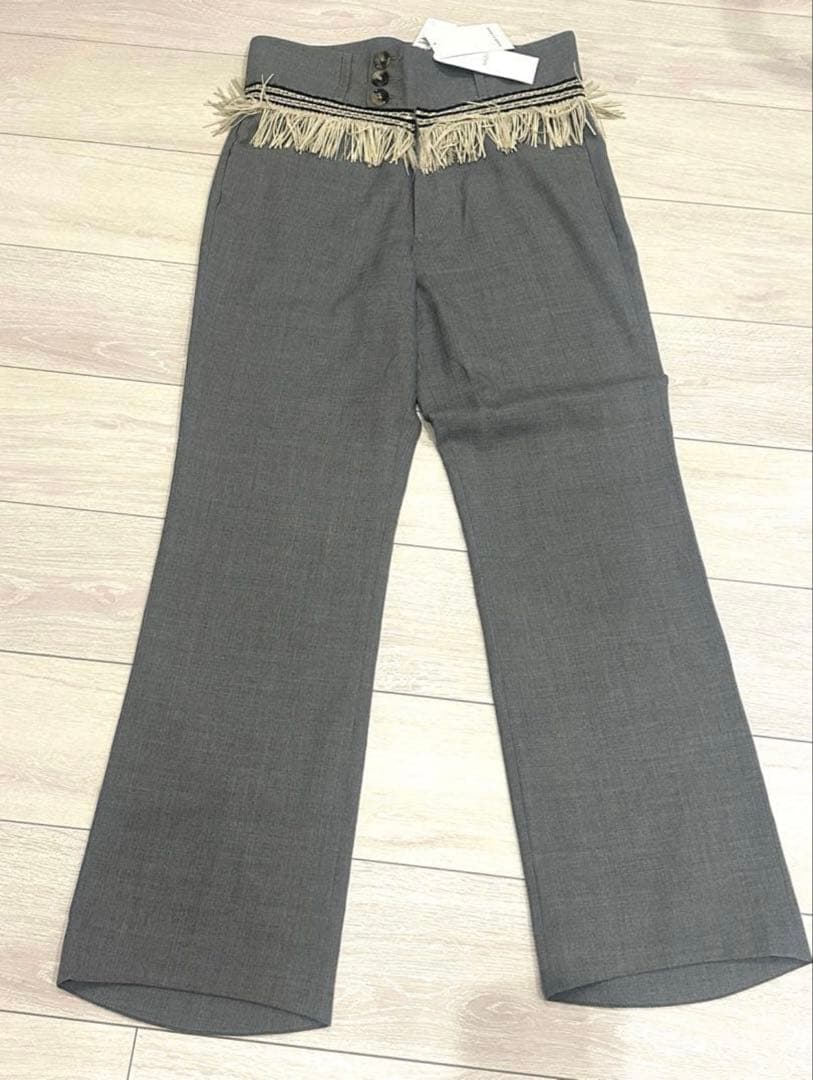 RANDY 20SS Burned ハイウエストフリンジパンツ