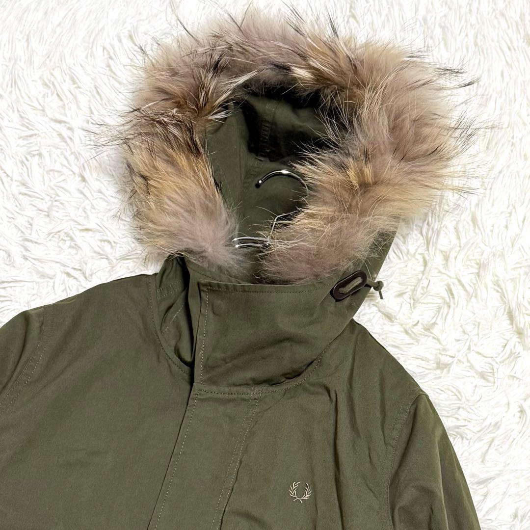 FRED PERRY モッズコート M51 ラクーンファー ボアライナー カーキ