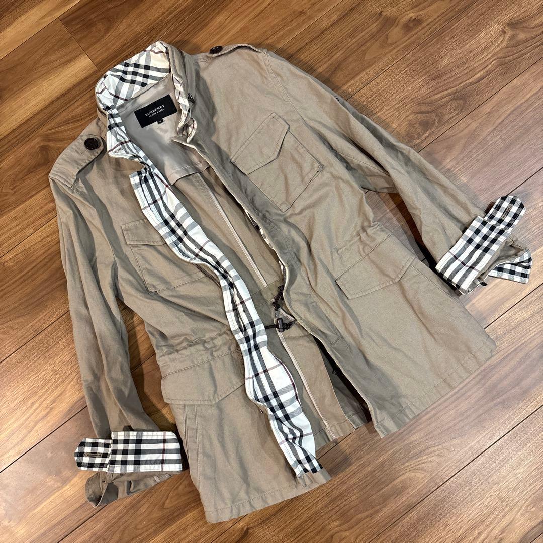 【美品】Burberry ブラックレーベル ミドル丈 ジャケット ノヴァチェック