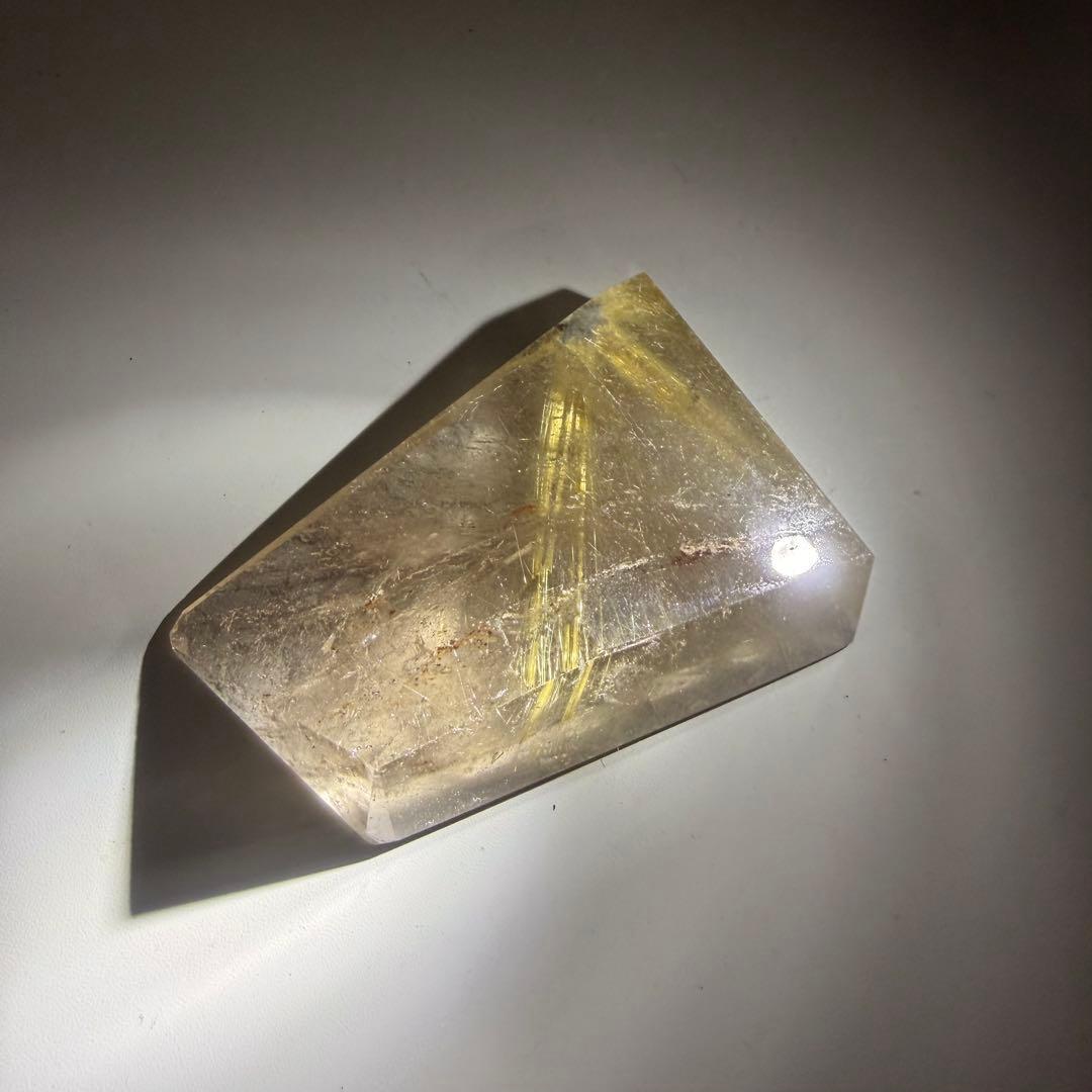 ルチルクォーツセット置物★金運　パワーストーン