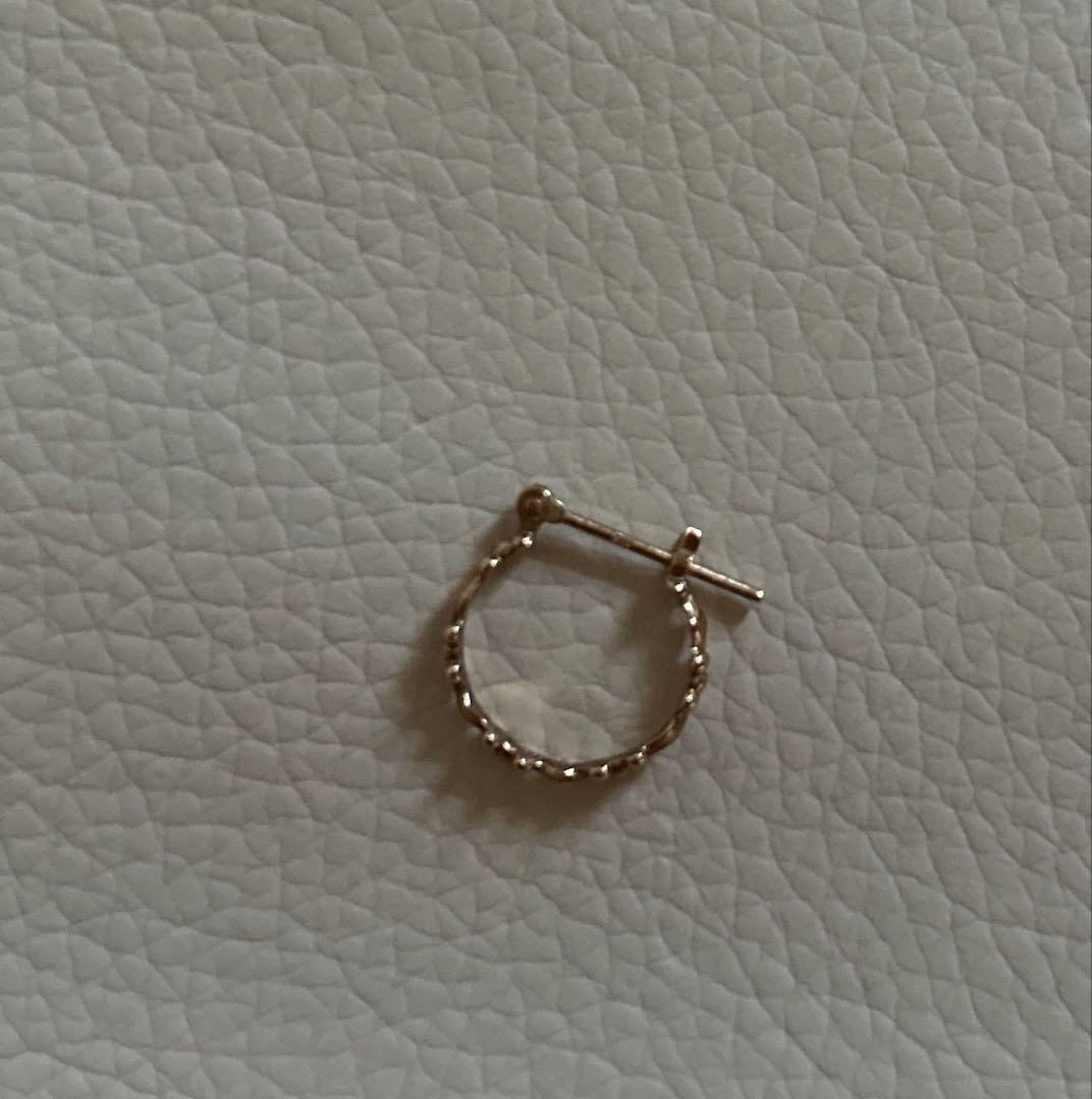 タイムセール☆アガット　agete フープピアス　ゴールド　K10