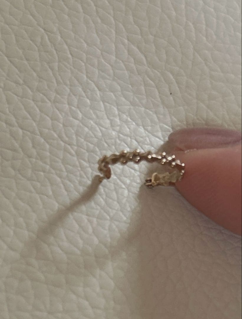 タイムセール☆アガット　agete フープピアス　ゴールド　K10