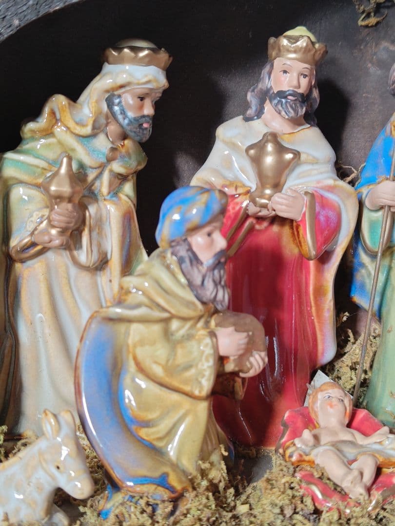 キリストの降誕 誕生シーン◎クリスマス◎フィギュア◎飾り◎陶器◎宗教