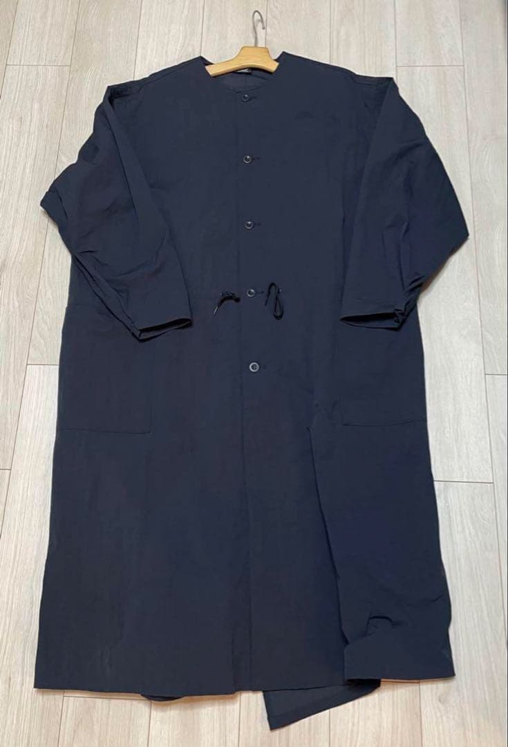 orslowノーカラー フィッシュテイル オーバーコート 撥水加工 オアスロウ