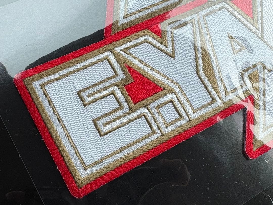 矢沢永吉 E.YAZAWA BIG刺繍ワッペンシール ロゴ ホワイト