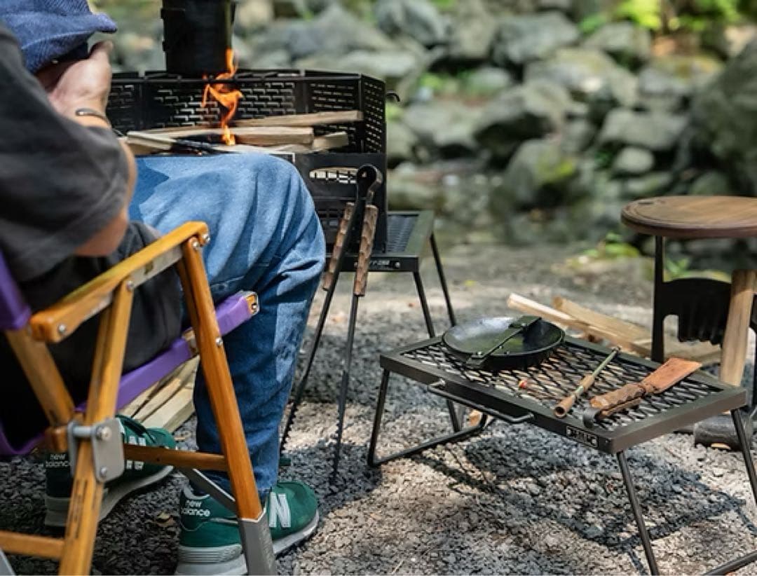 【新品】サンゾー工務店IRON TABLE mini & 専用収納ケースセット