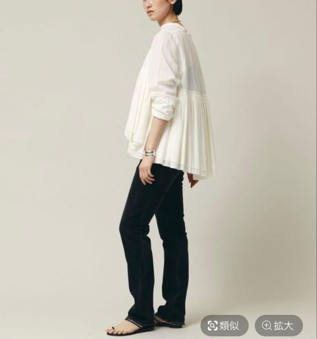 美品★curensology レイヤードギャザーブラウス