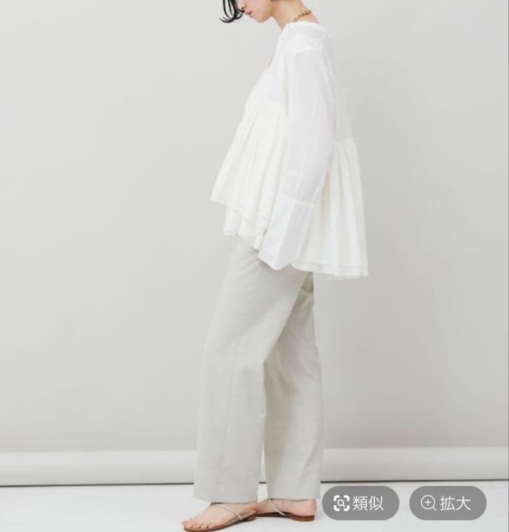 美品★curensology レイヤードギャザーブラウス