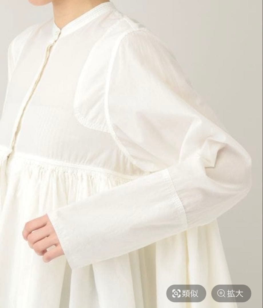 美品★curensology レイヤードギャザーブラウス