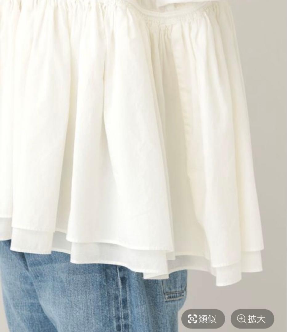 美品★curensology レイヤードギャザーブラウス