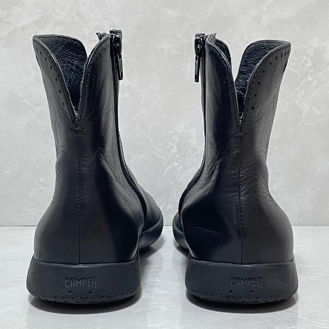 【美品】カンペール ショートブーツ サイドジップ スパイラルコメット38