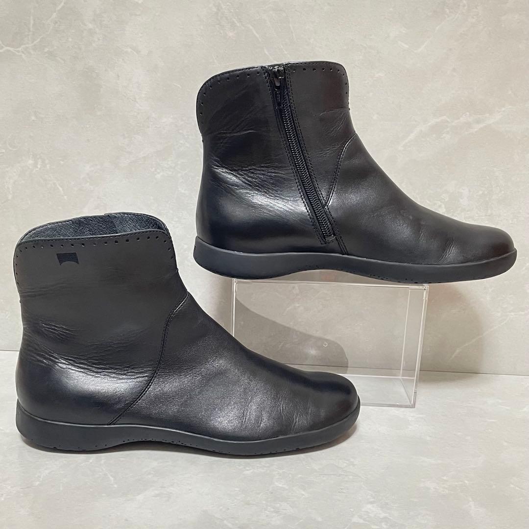 【美品】カンペール ショートブーツ サイドジップ スパイラルコメット38