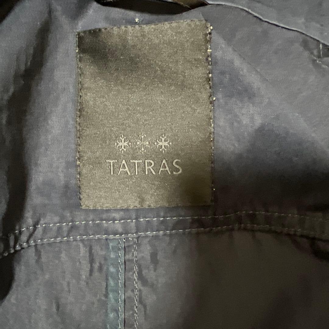 タトラス　ネイビー フード付き モッズコート　インナーダウン