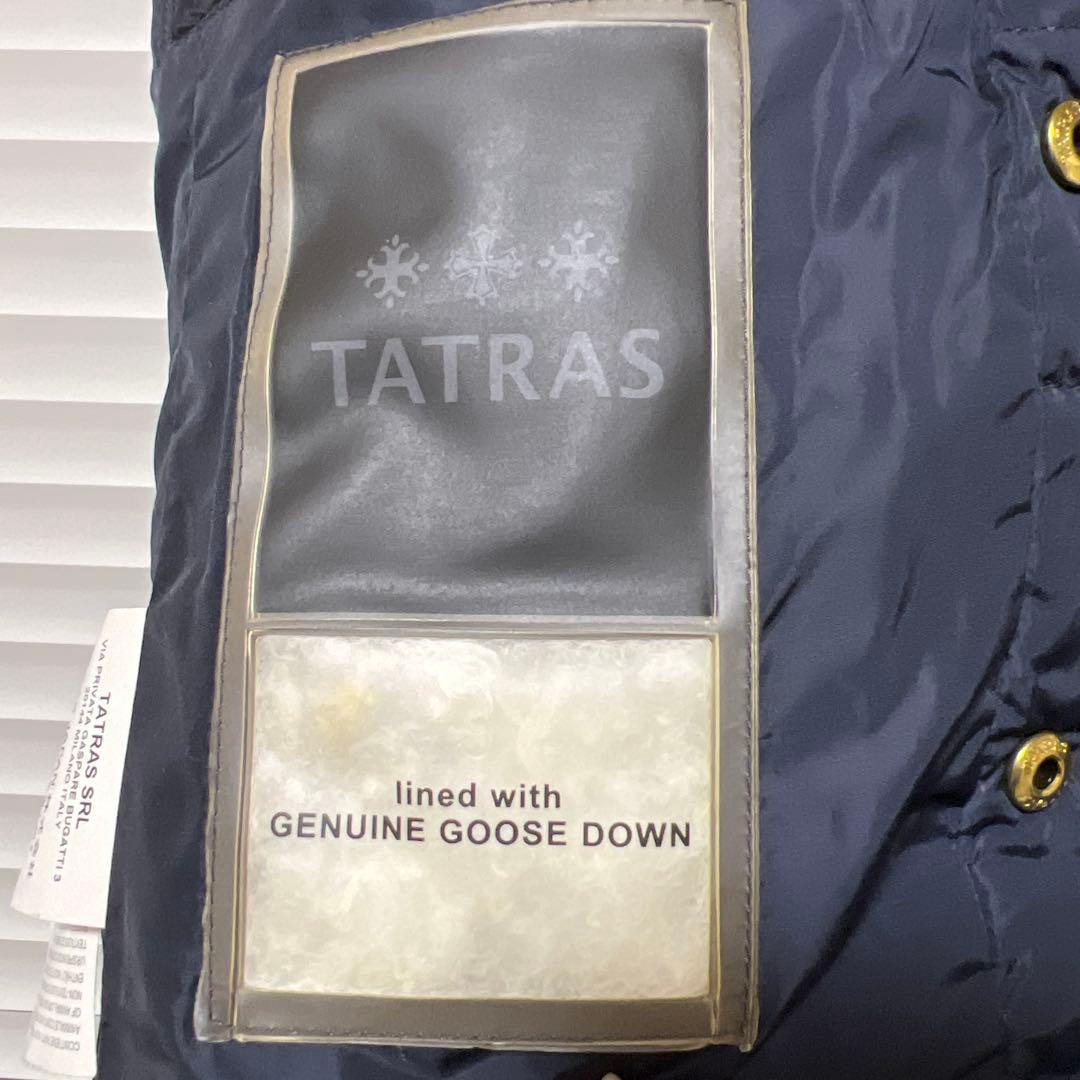 タトラス　ネイビー フード付き モッズコート　インナーダウン