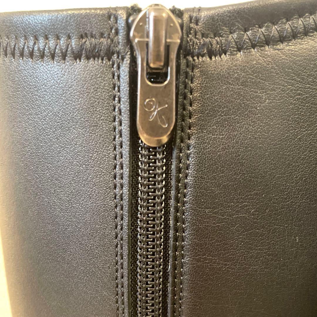 【未使用】銀座かねまつ　ロングブーツ　ブラック　24cm 晴雨兼用