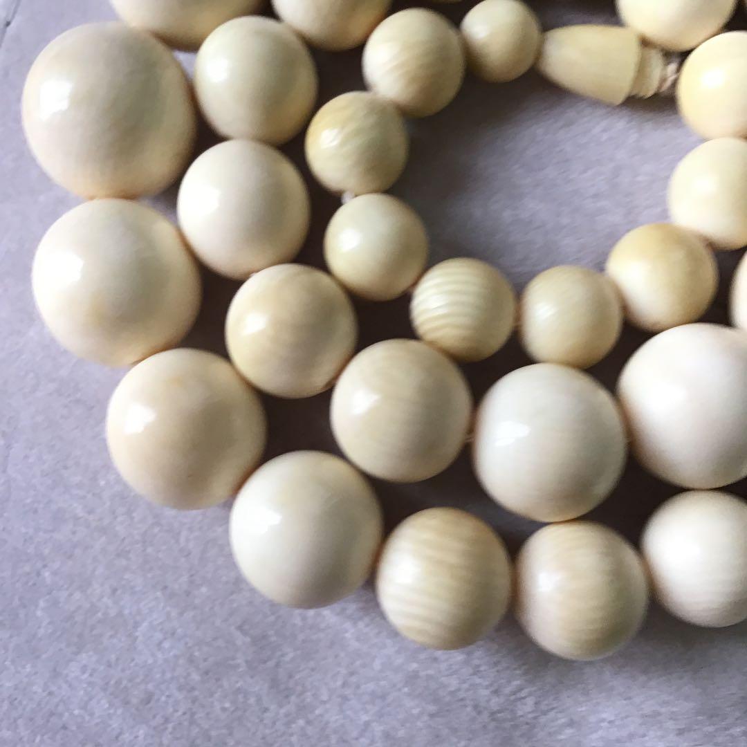 アンティーク　天然素材ネックレス　ロングネックレス　四