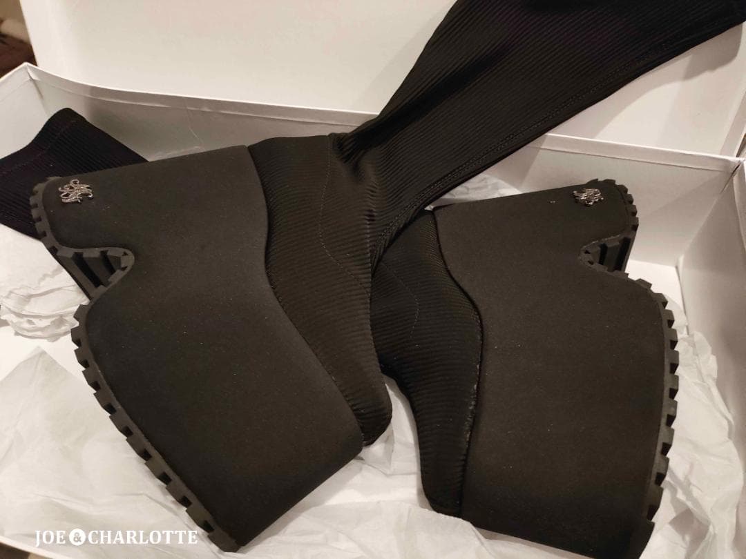 ミシェルマカロン michell macaron 厚底ストレッチロングブーツ S