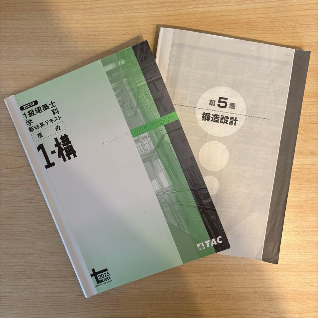 TAC 一級建築士 受験テキスト 問題集セット 2025年(令和7年)