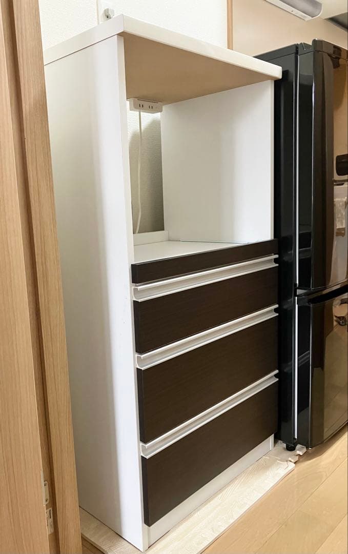 【トム】レンジボード 引き出し収納3杯タイプ 幅60cm