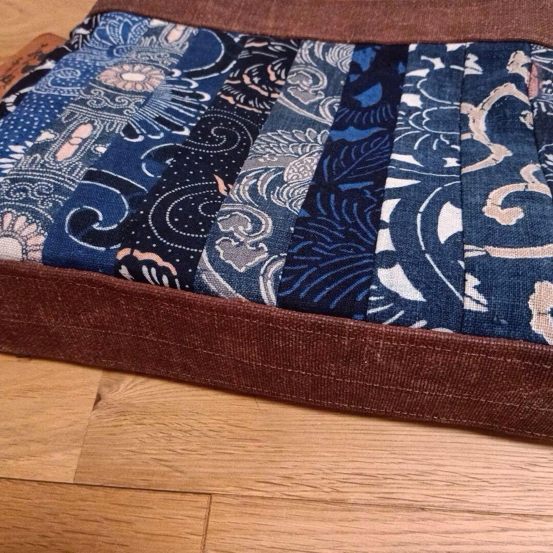 古布型染と酒袋のショルダーバッグ　ハンドメイド