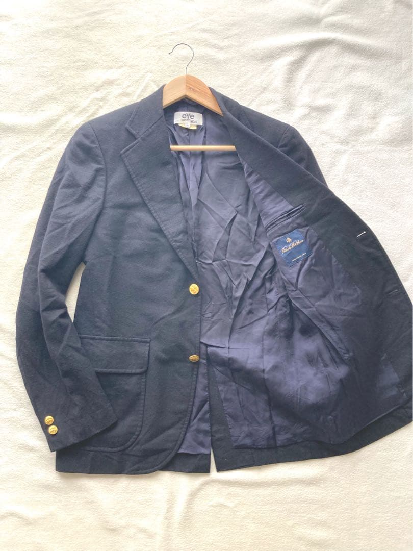 アイ・ジュンヤワタナベ×ブルックスブラザーズ　ウール縮絨　紺ブレ　ネイビー　S