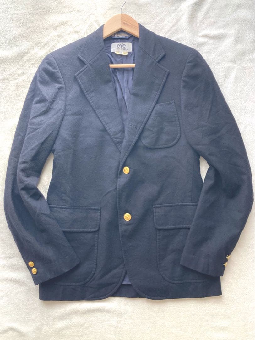 アイ・ジュンヤワタナベ×ブルックスブラザーズ　ウール縮絨　紺ブレ　ネイビー　S