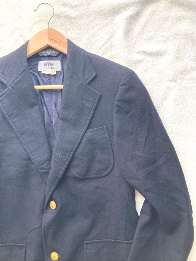 アイ・ジュンヤワタナベ×ブルックスブラザーズ　ウール縮絨　紺ブレ　ネイビー　S