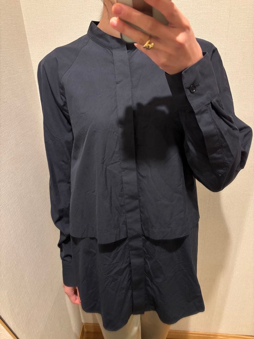 seya セヤ　ネイビー　シャツ　ブラウス