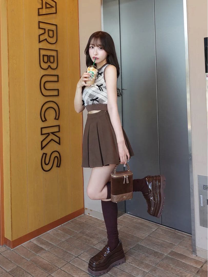 ハイウエストボックスミニスカート　ダーリッチ