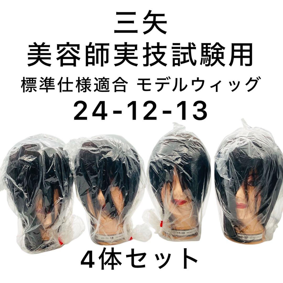 三矢 美容師実技試験用 標準仕様適合 モデルウィッグ 24-12-13 4セット