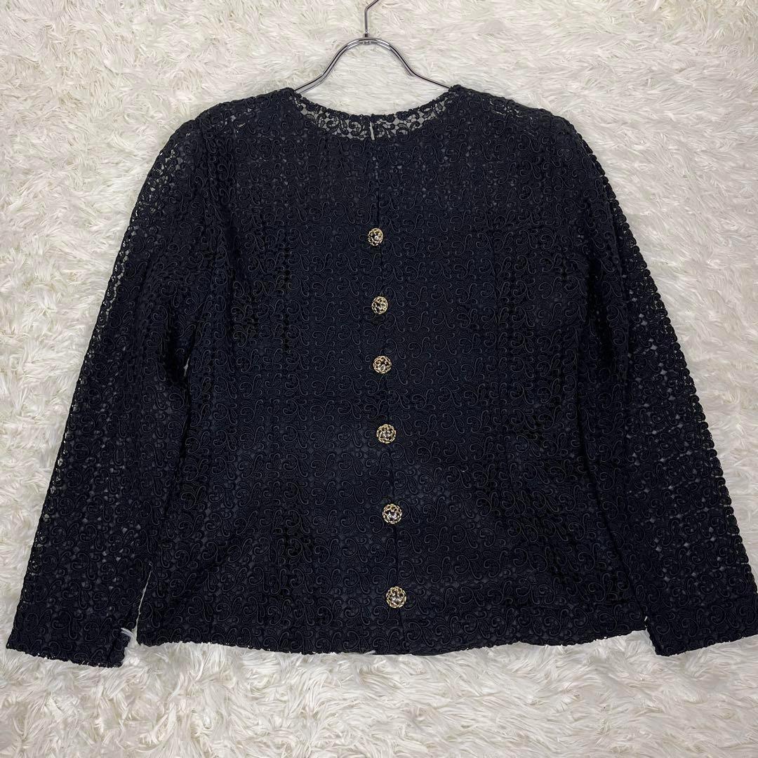 【極美品 ジバンシィ】セットアップ フォーマル スカート ノーカラー レース