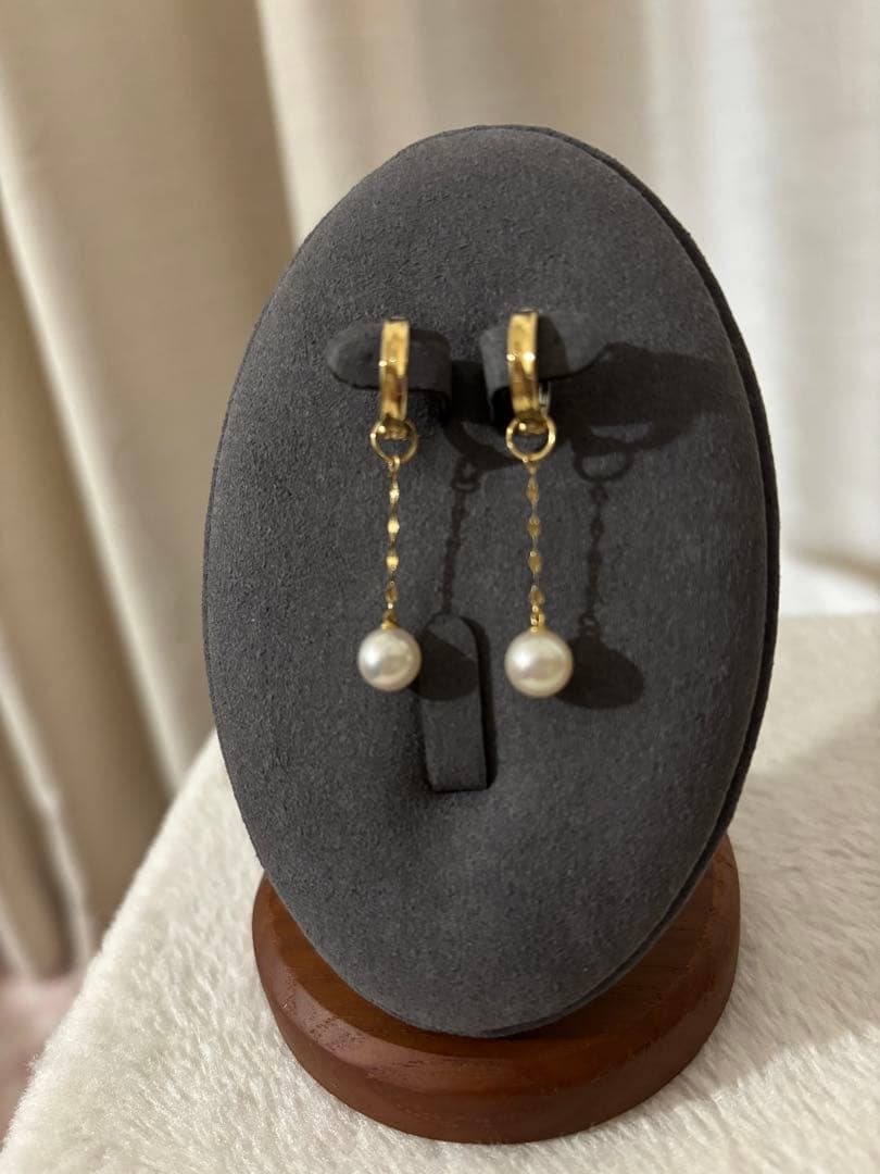 試着のみ 2点セット K18YG あこや真珠 チャーム GSTV