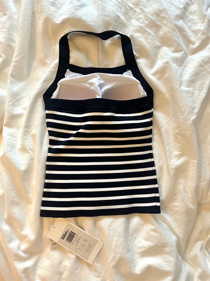 Bibiy. ビビィ　ROSETTE TANK TOP NAVY