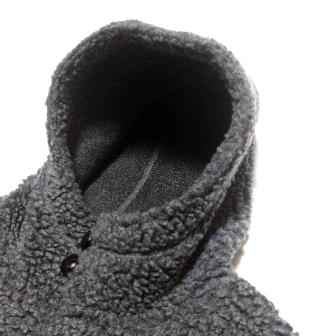 551634】Gymphlexジムフレックス ボアベストくるみボタンフーデ