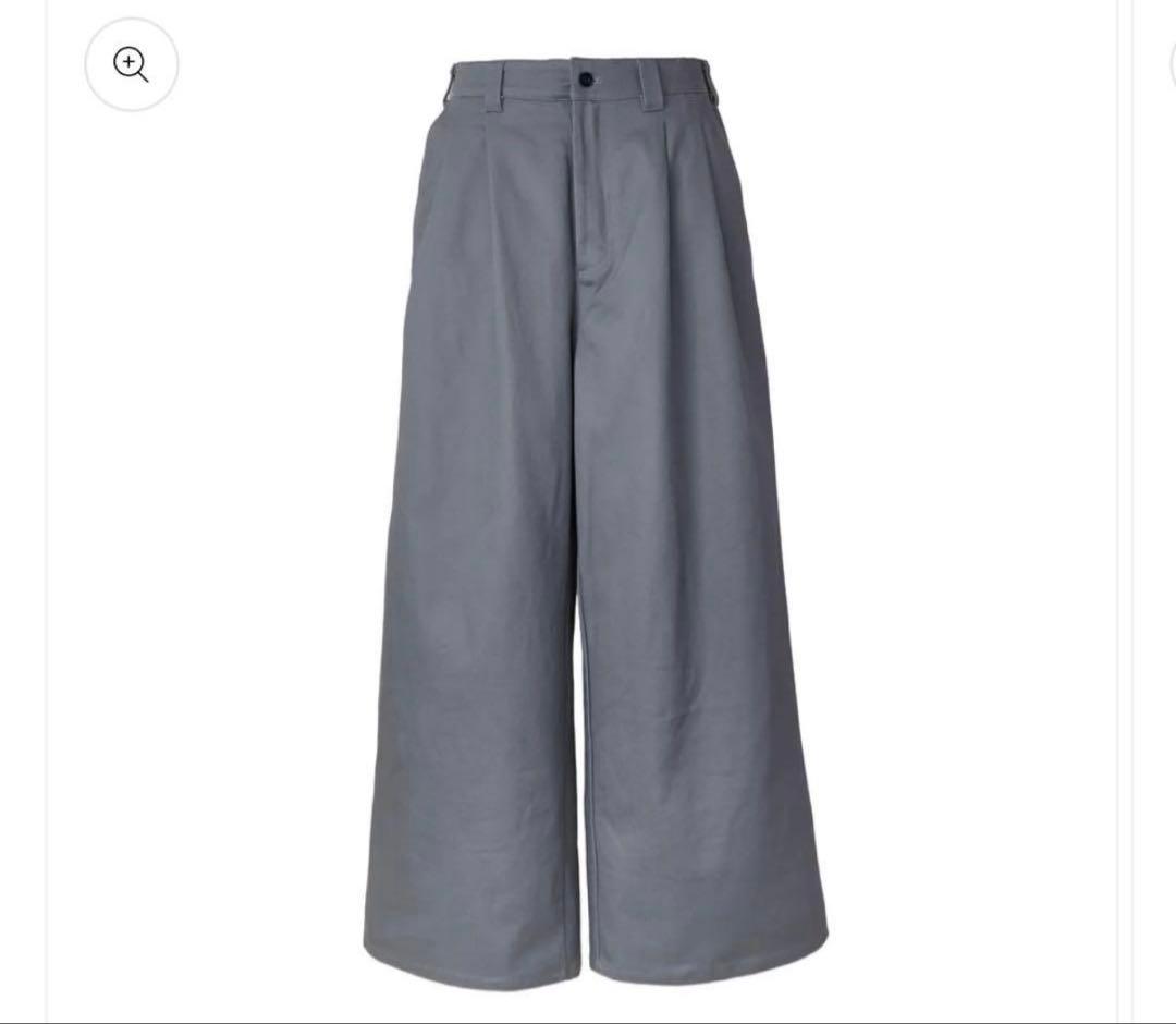 パンツ FEELS WIDE TUCKED TROUSERS GRAY
