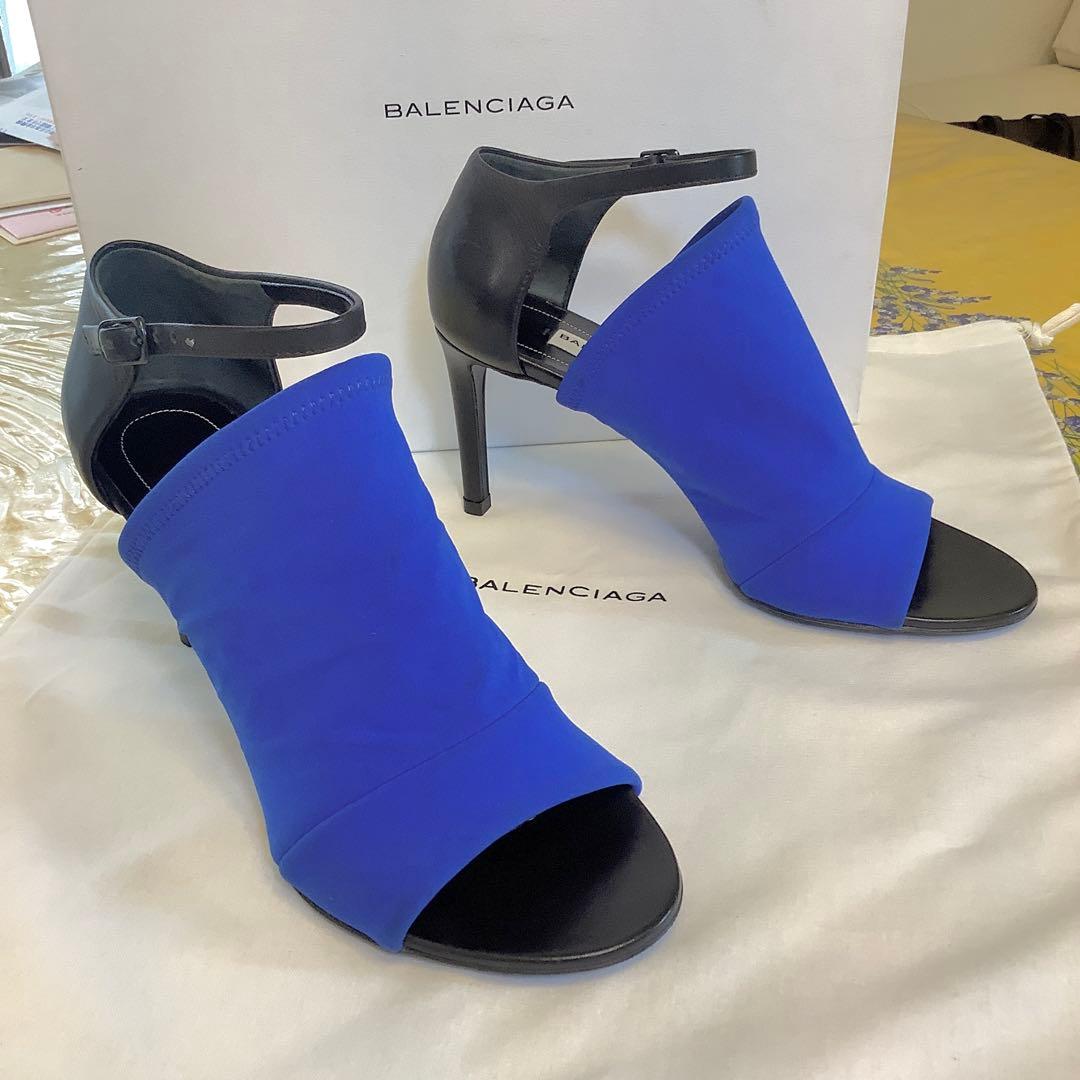 試着のみ新品! バレンシアガ オープントゥ アンクルストラップ 23㎝