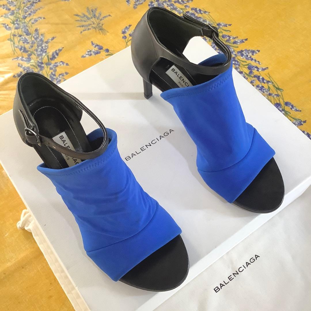 試着のみ新品! バレンシアガ オープントゥ アンクルストラップ 23㎝