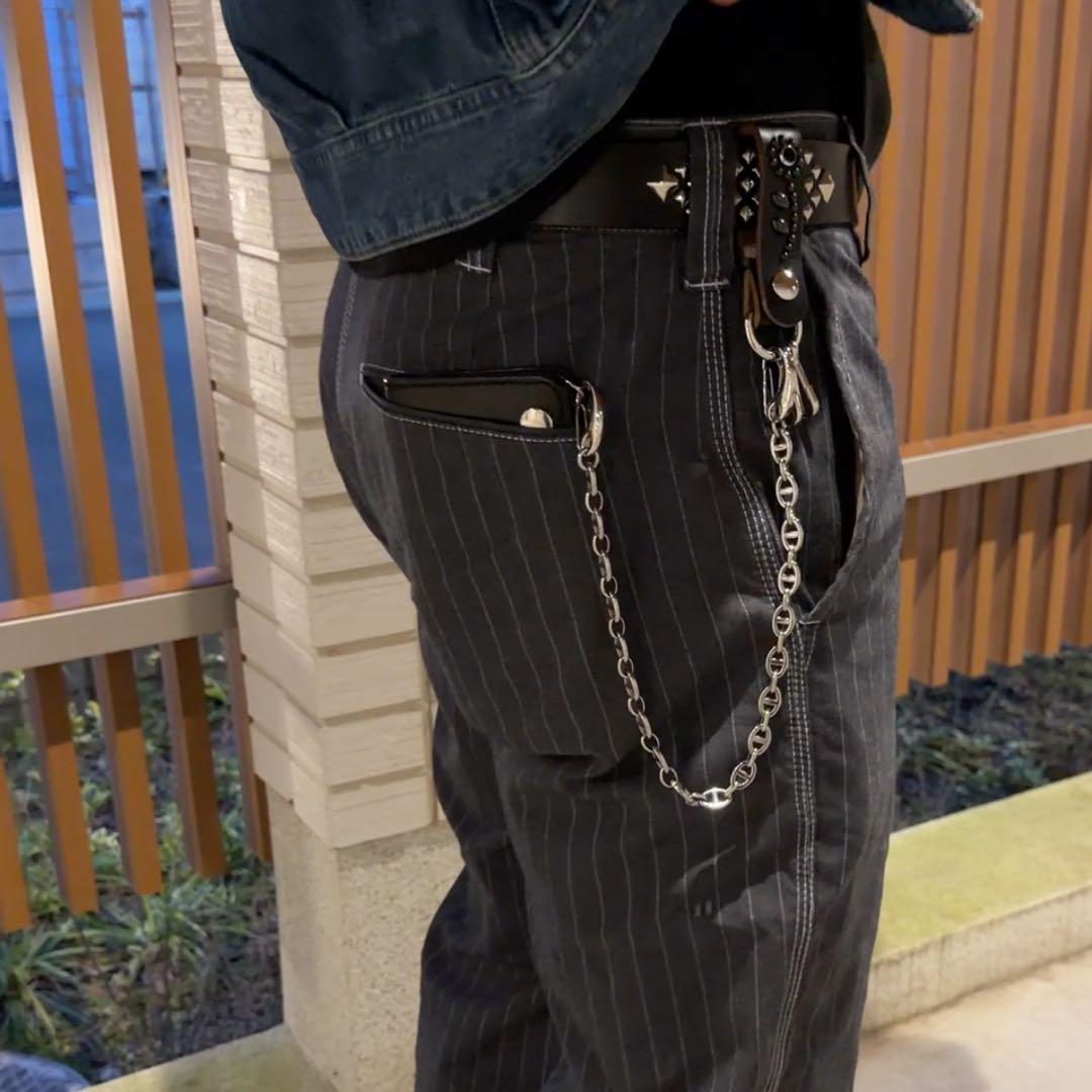 スタッズウォレットチェーンフラワー　クロムエクセル　アンカー