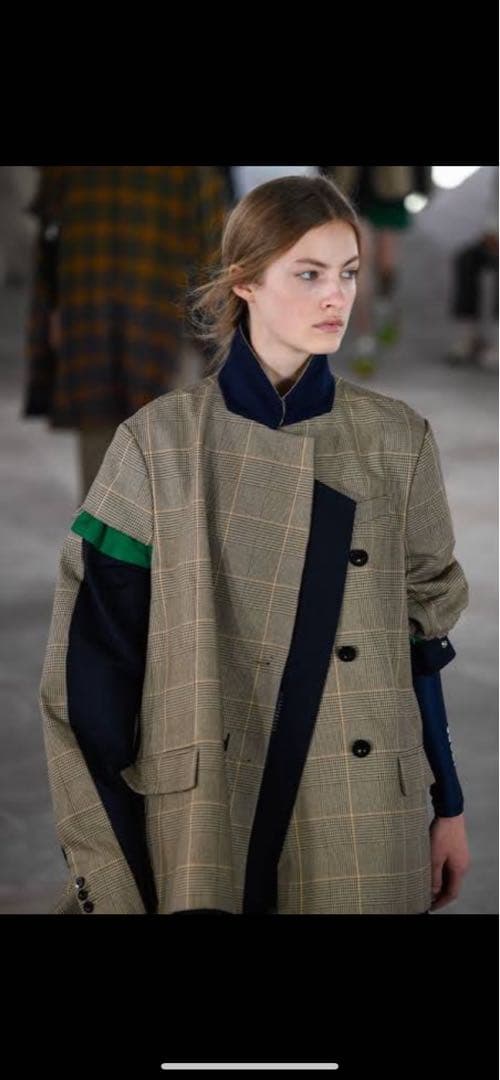 ［美品]sacai ジャケット　kolor ブルゾン　 チェック　ドッキング